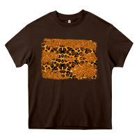 Chocolate Brown leopard glitter background Heavy Core Tee - RanaPortraitStore