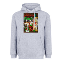 Heather Grey christmas cocktail martini  air freshener Heavyweight Hoodie - AdoDesignShop