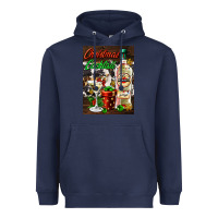 Navy christmas cocktail martini  air freshener Heavyweight Hoodie - AdoDesignShop