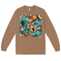 Toasted Coconut coffee and barista gnomes with glitter seamless pattern bbs Long Sleeve Tee - BundleAndBundleShop
