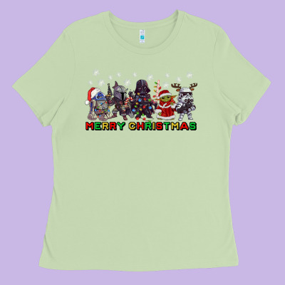 Merry Christmas Gnomies Ladies Tee Designed By Cowgirlartshop