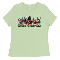 Matcha merry christmas gnomies Ladies Tee - CowGirlArtShop