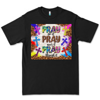Black pray on it pray over it pray through it Premium Tee - TumblerDesignByShophia