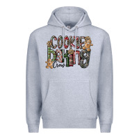 Heather Grey Cookie Baking Crew Premium Hoodie - CowhideDigitalArt