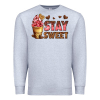 Heather Grey stay sweet Premium Sweatshirt - AdoDesignShop