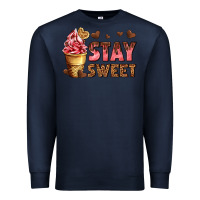 Navy stay sweet Premium Sweatshirt - AdoDesignShop