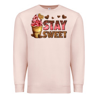 Pale Pink stay sweet Premium Sweatshirt - AdoDesignShop