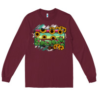 Burgundy south Dakota State Map Long Sleeve Tee - RanaPortraitStore