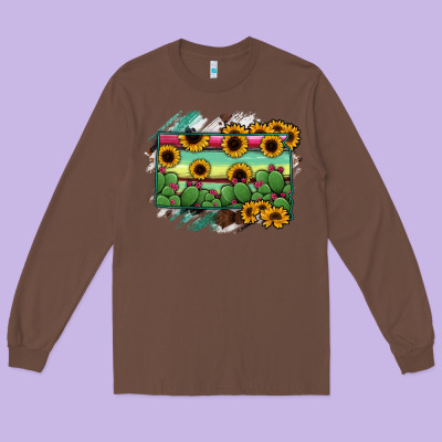 South Dakota State Map Long Sleeve Tee Designed By Ranaportraitstore
