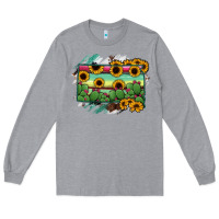 Heather Grey south Dakota State Map Long Sleeve Tee - RanaPortraitStore