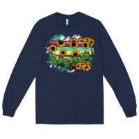 Navy south Dakota State Map Long Sleeve Tee - RanaPortraitStore