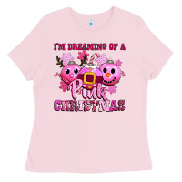 Bubblegum Pink iam dreaming of a christmas Ladies Tee - CowGirlArtShop