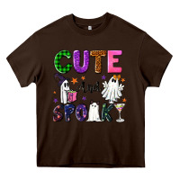 Chocolate Brown Cute and spooky Heavy Core Tee - NancyCooperArtShop