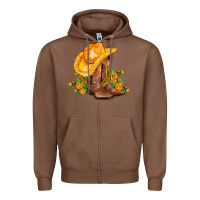 Chestnut yellow  cowgirl and roses Zipper Hoodie - AdoDesignShop