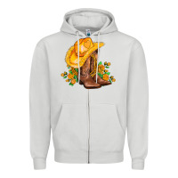 Yellow  Cowgirl And Roses Zipper Hoodie | Teevron