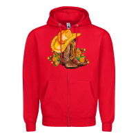 Red yellow  cowgirl and roses Zipper Hoodie - AdoDesignShop