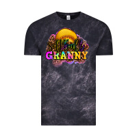 Cloud Black softball granny Vintage Tee - OliviaCreatesArt