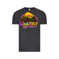 Vintage Black softball granny Vintage Tee - OliviaCreatesArt