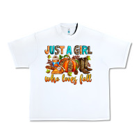 White Just a girl who loves Fall Urban Heavy Tee - RanaPortraitStore