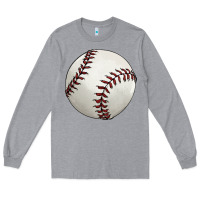 Heather Grey baseball ball Long Sleeve Tee - FaDigitalArtStudio