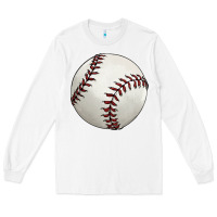 White baseball ball Long Sleeve Tee - FaDigitalArtStudio