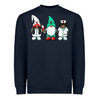 Navy african american nurse gnomies medical gnomies Heavyweight Sweatshirt - BarkalooDesign