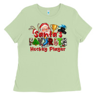Matcha santas favorite hockey player Ladies Tee - CowGirlArtShop