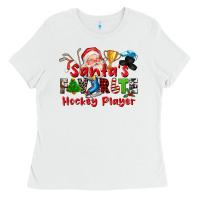 White santas favorite hockey player Ladies Tee - CowGirlArtShop