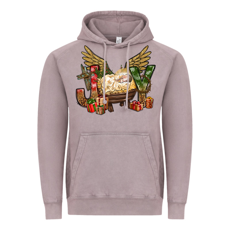 Joy Christmas With Baby Jesus Bbs Vintage Hoodie by BundleAndBundleShop | Teevron
