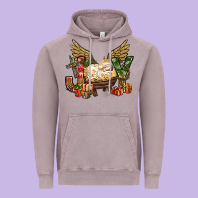 Joy Christmas With Baby Jesus Bbs Vintage Hoodie Designed By Bundleandbundleshop