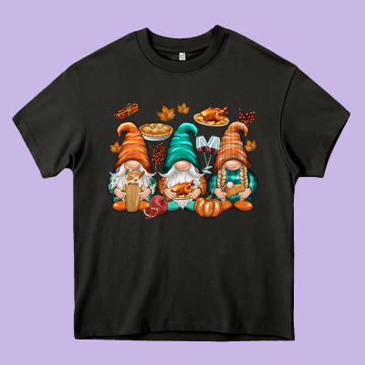 Thanksgiving Gnomes Heavy Core Tee Designed By Nancycooperartshop