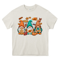 Cream Thanksgiving gnomes Heavy Core Tee - NancyCooperArtShop