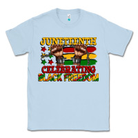 Dusty Blue juneteenth celebrating black freedom Classic Tee - CowGirlArtShop