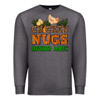 Charcoal Heather chicken nugs mama hugs Premium Sweatshirt - AdoDesignShop