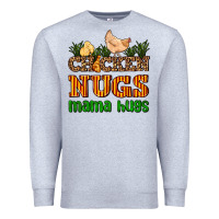 Heather Grey chicken nugs mama hugs Premium Sweatshirt - AdoDesignShop