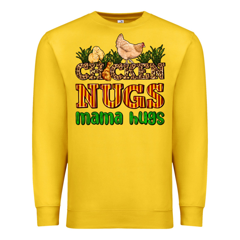 Chicken Nugs Mama Hugs Premium Sweatshirt by AdoDesignShop | Teevron