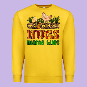 Chicken Nugs Mama Hugs Premium Sweatshirt Designed By Adodesignshop