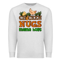Oatmeal Heather chicken nugs mama hugs Premium Sweatshirt - AdoDesignShop