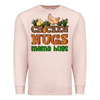 Pale Pink chicken nugs mama hugs Premium Sweatshirt - AdoDesignShop