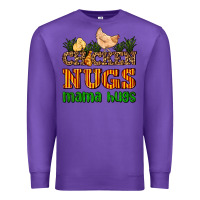 Purple chicken nugs mama hugs Premium Sweatshirt - AdoDesignShop