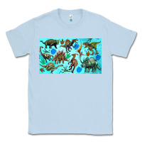 Dusty Blue dinosaurs sippy cup Classic Tee - Artiststas