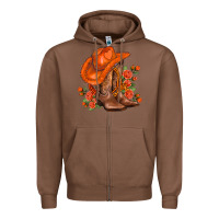 Chestnut orange  cowgirl  and roses Zipper Hoodie - AdoDesignShop