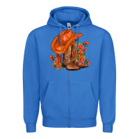 True Royal orange  cowgirl  and roses Zipper Hoodie - AdoDesignShop