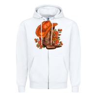 White orange  cowgirl  and roses Zipper Hoodie - AdoDesignShop