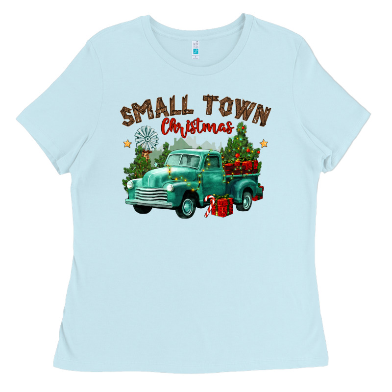 Small Town Christmas Ladies Tee by CowGirlArtShop | Teevron
