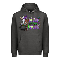 Charcoal Heather Hocus i Mean Pocus Premium Hoodie - CowhideDigitalArt