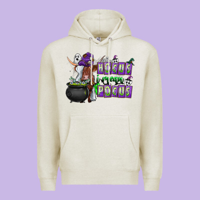 Hocus I Mean Pocus Premium Hoodie Designed By Cowhidedigitalart