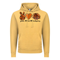 Vintage Mustard peace love thanksgiving bbs Vintage Hoodie - BundleAndBundleShop