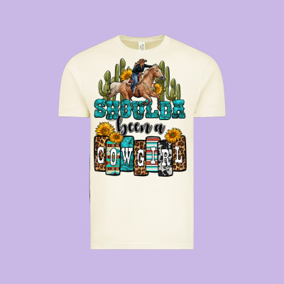 Shoulda Been A Cowgirl Vintage Tee Designed By Oliviacreatesart