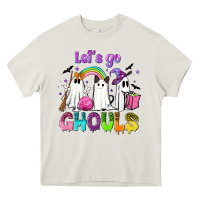 Cream Let's go ghouls Heavy Core Tee - NancyCooperArtShop